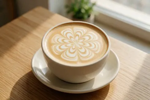 Flat white menu item on the sample website