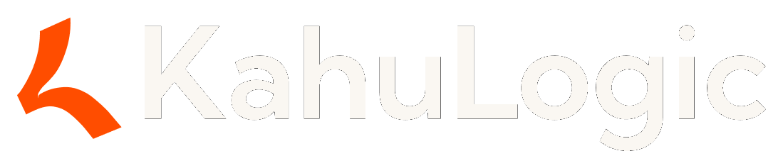 KahuLogic logo, white